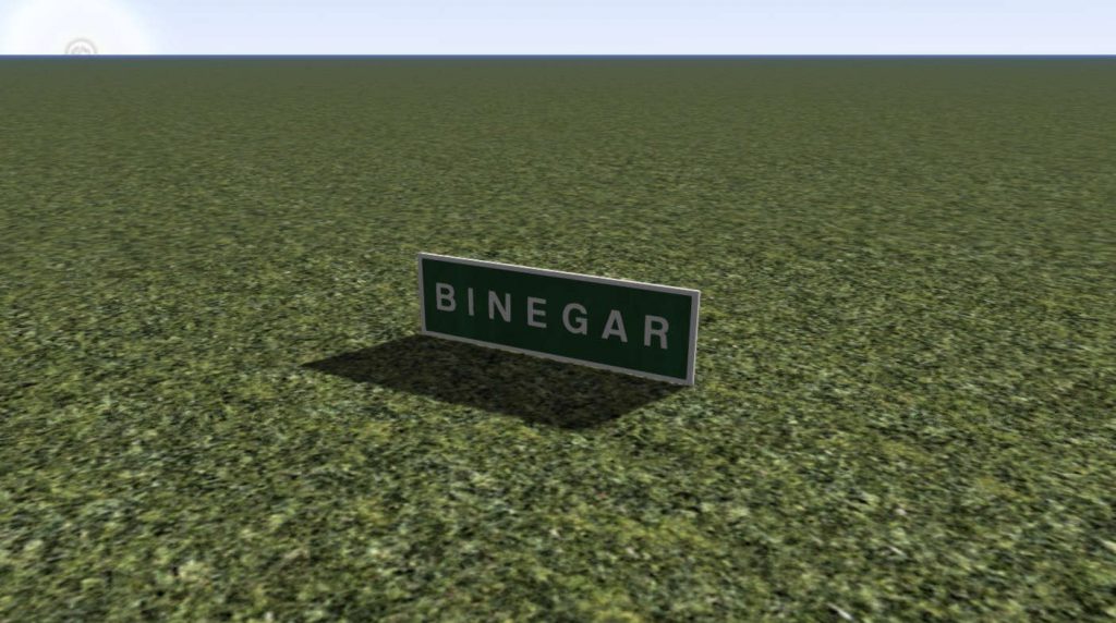 Sign BT Binegar W