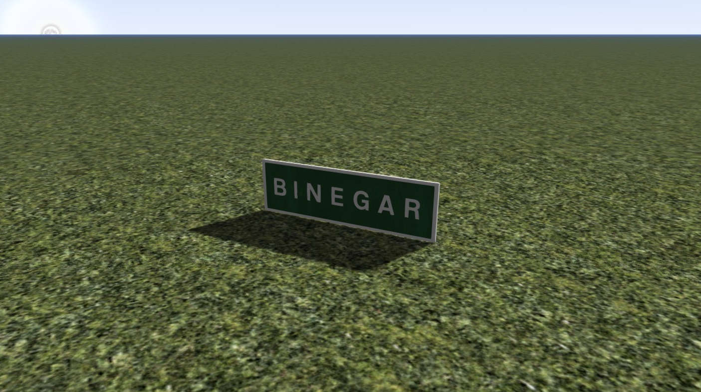 Sign BT Binegar W