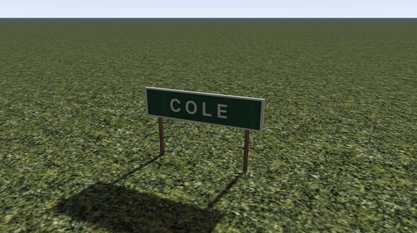 Sign BT Cole F