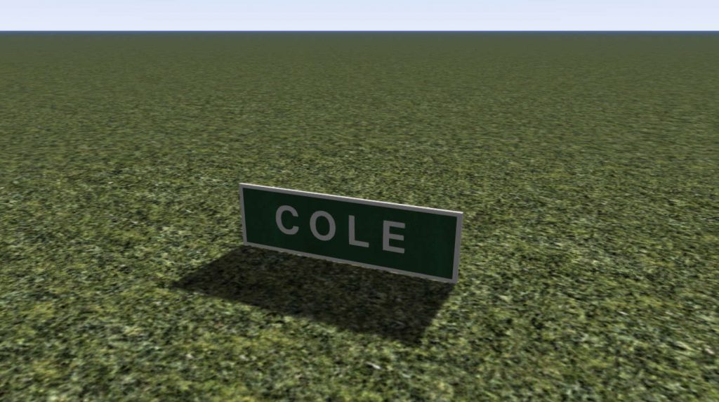 Sign BT Cole W