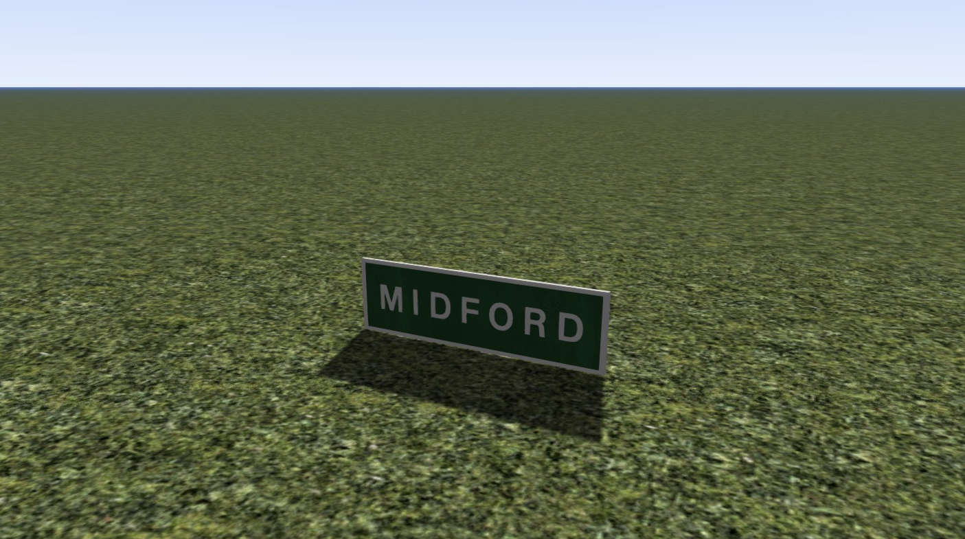 Sign BT Midford W